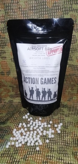 Action Games Airsofta bumbiņas 0,25g. - 0,5Kg